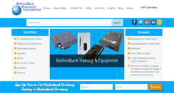Desktop Screenshot of biofeedbackinternational.com